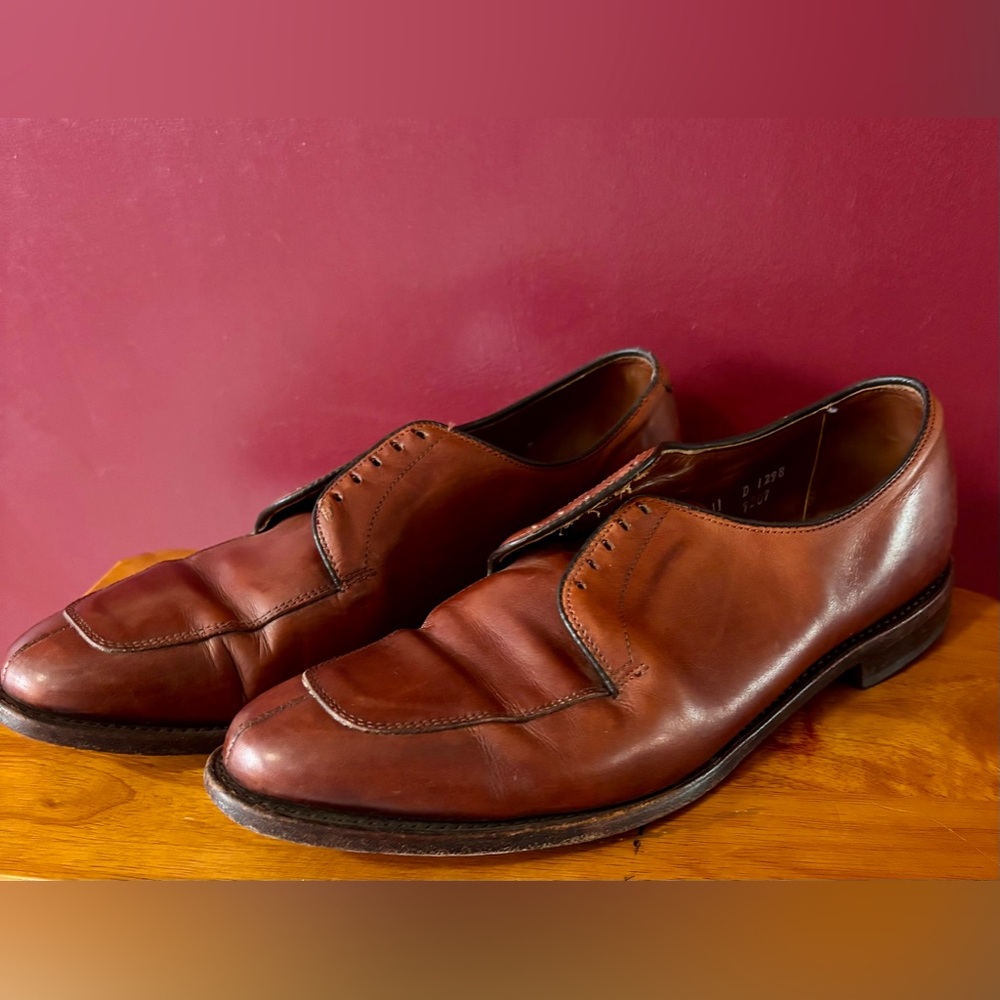 Allen Edmonds Men's Delray Brown Leather Dress Shoes Size 11 D